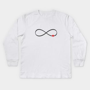 heart infinity symbol love sign gift Kids Long Sleeve T-Shirt